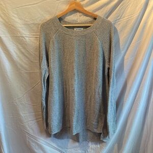 Long sweater grey crew neck